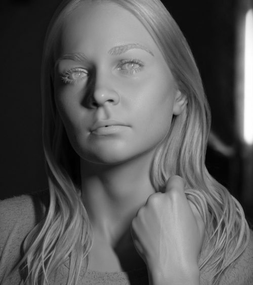 3D digital portrait of Tegan